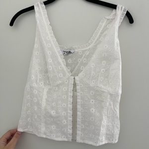 Frankie’s Bikinis Eyelet Corset Top